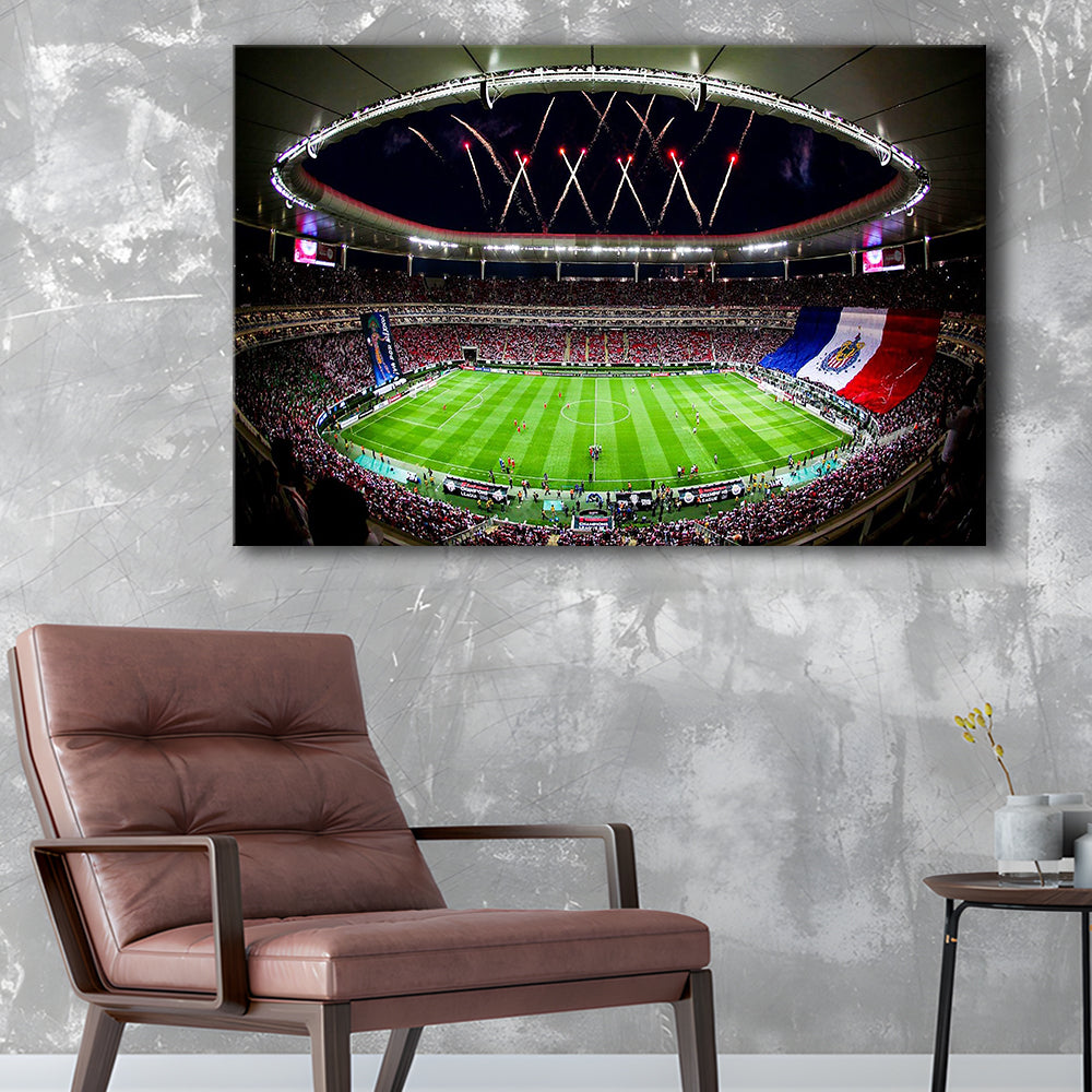 Akron Stadium, Stadium Canvas, Sport Art, Gift for him, Man Cave Decor, Art Print, Canvas Print Wall Art
