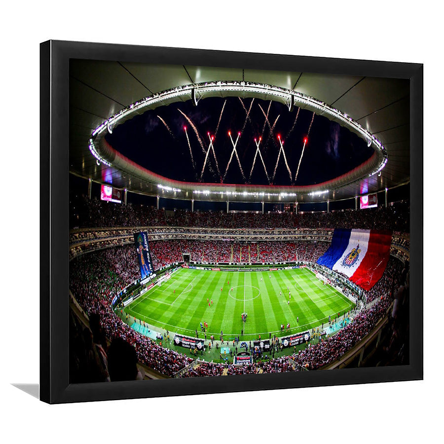 Akron Stadium, Stadium Canvas, Sport Art, Gift for him, Framed Art Print Wall Decor, Picture Framed