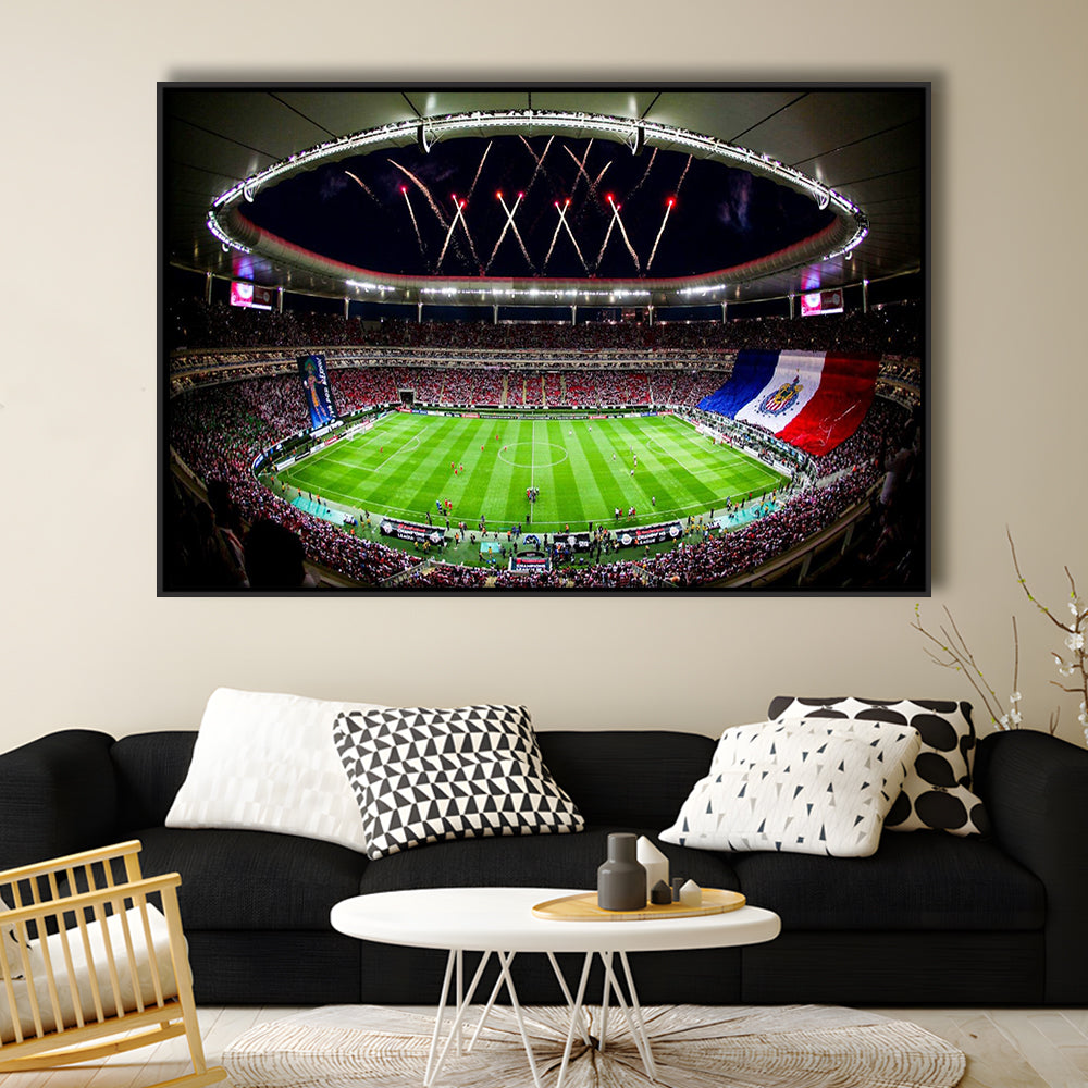 Akron Stadium, Stadium Canvas, Sport Art, Framed Canvas Print Wall Art, Floating Frame