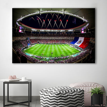 Akron Stadium, Stadium Canvas, Sport Art, Gift for him, Man Cave Decor, Art Print, Canvas Print Wall Art
