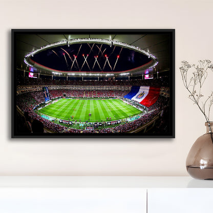 Akron Stadium, Stadium Canvas, Sport Art, Framed Canvas Print Wall Art, Floating Frame