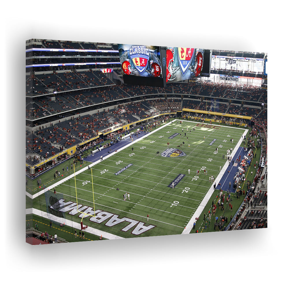 Alabama in Att Stadium, Stadium Canvas, Sport Art, Gift for him, Man Cave Decor, Art Print, Canvas Print Wall Art