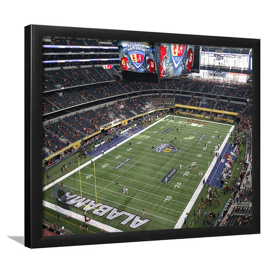 Alabama in Att Stadium, Stadium Canvas, Sport Art, Gift for him, Framed Art Print Wall Decor, Picture Framed