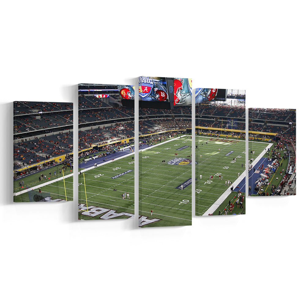 Alabama in Att Stadium, Stadium Canvas, Sport Art, Gift for him, 5 Panel, Large Canvas, Canvas Print Wall Art