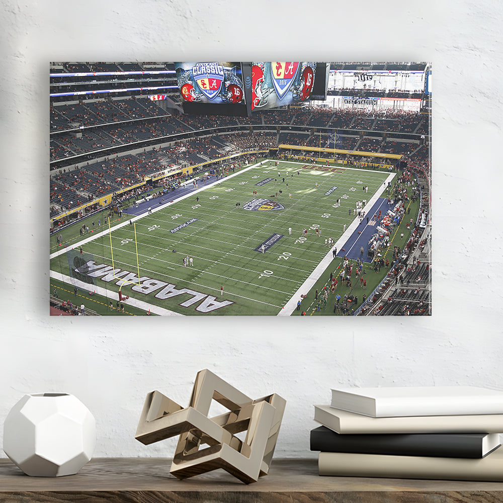 Alabama in Att Stadium, Stadium Canvas, Sport Art, Gift for him, Man Cave Decor, Art Print, Canvas Print Wall Art