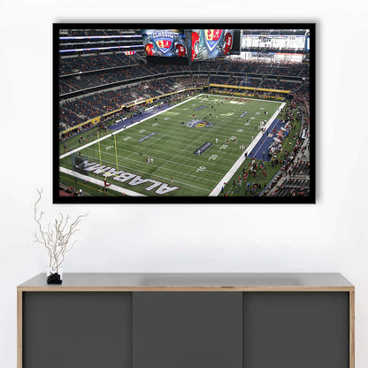 Alabama in Att Stadium, Stadium Canvas, Sport Art, Gift for him, Framed Art Print Wall Decor, Picture Framed