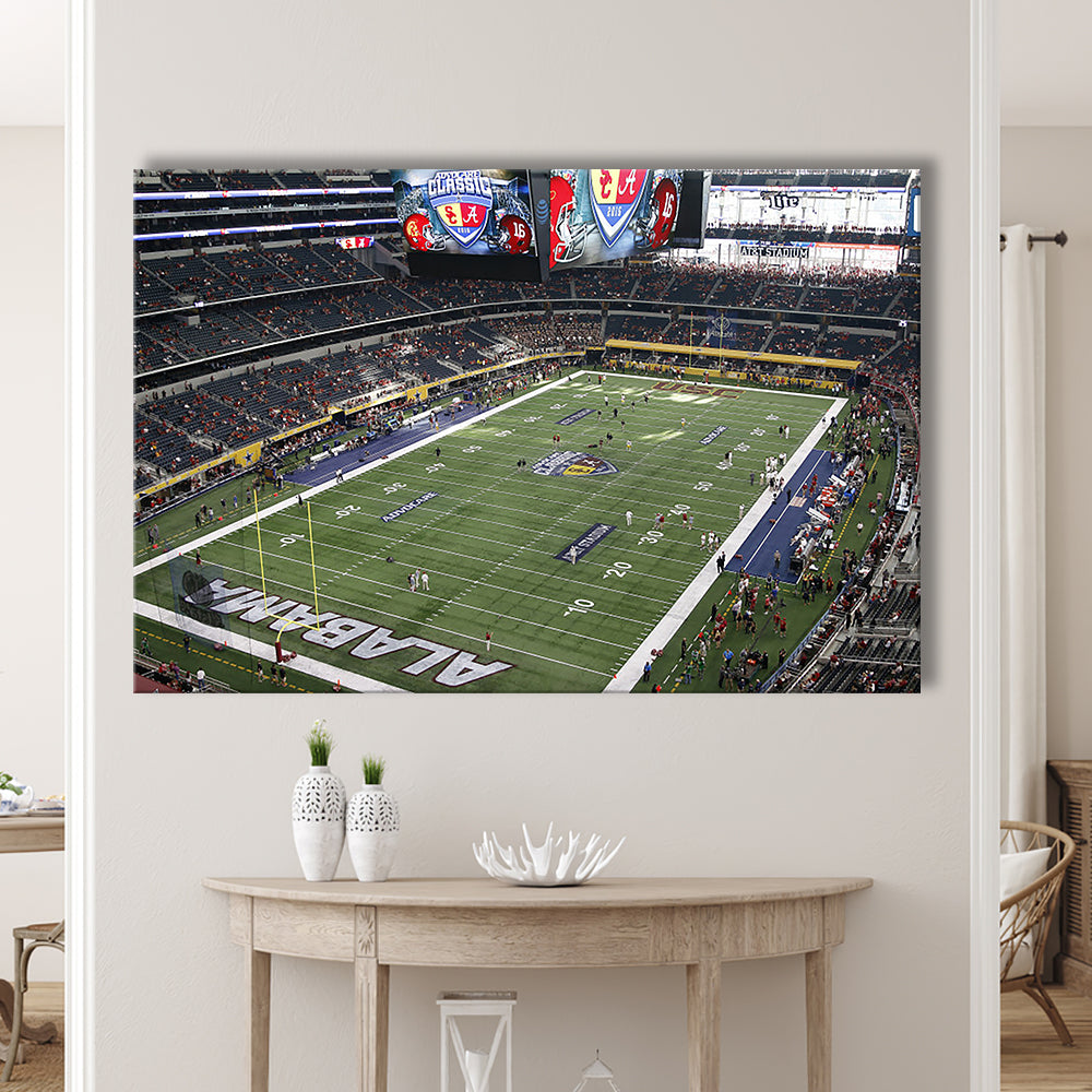 Alabama in Att Stadium, Stadium Canvas, Sport Art, Gift for him, Man Cave Decor, Art Print, Canvas Print Wall Art
