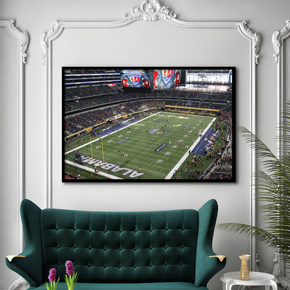 Alabama in Att Stadium, Stadium Canvas, Sport Art, Gift for him, Framed Art Print Wall Decor, Picture Framed