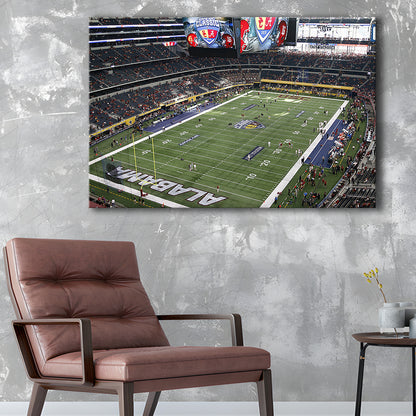 Alabama in Att Stadium, Stadium Canvas, Sport Art, Gift for him, Man Cave Decor, Art Print, Canvas Print Wall Art