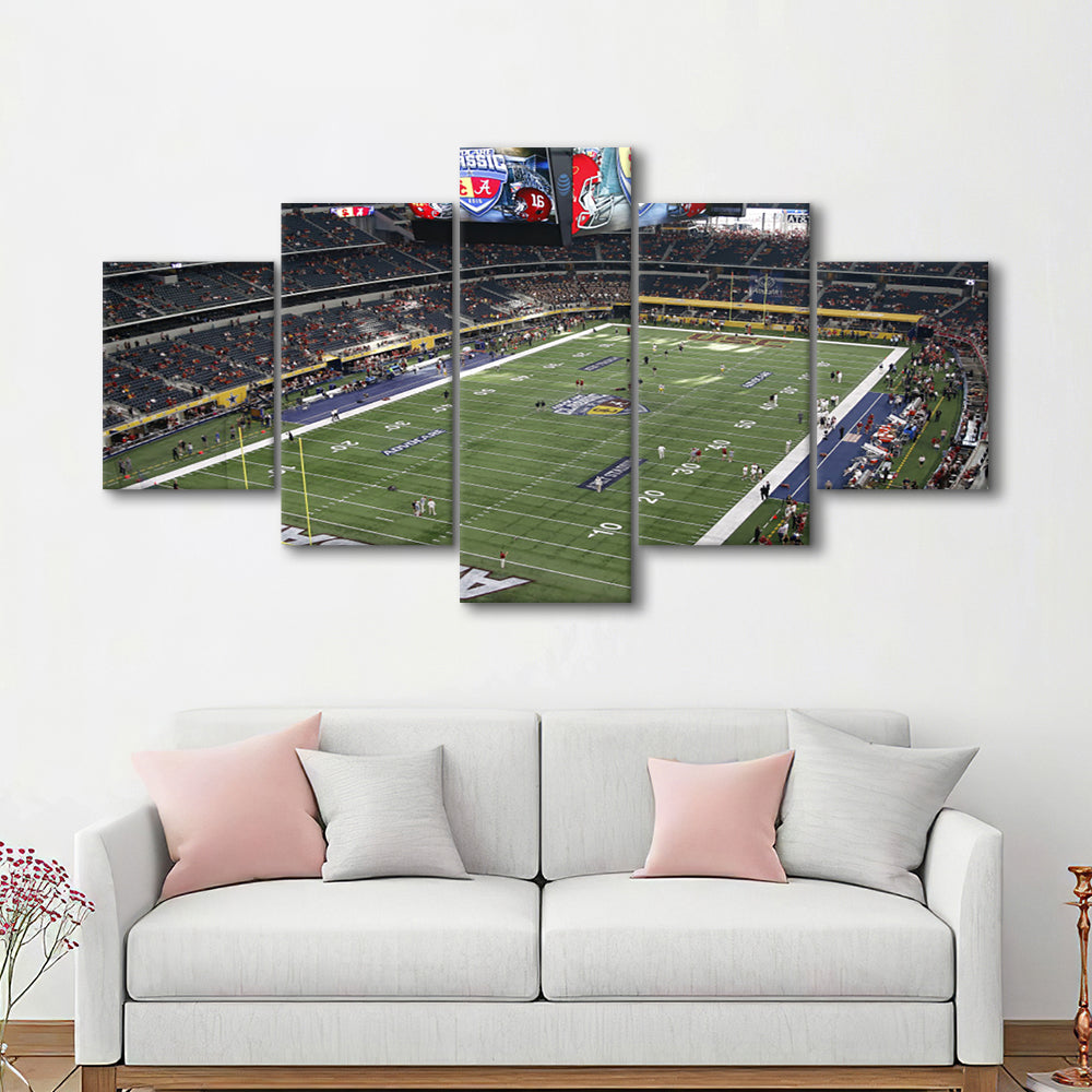 Alabama in Att Stadium, Stadium Canvas, Sport Art, Gift for him, 5 Panel, Large Canvas, Canvas Print Wall Art