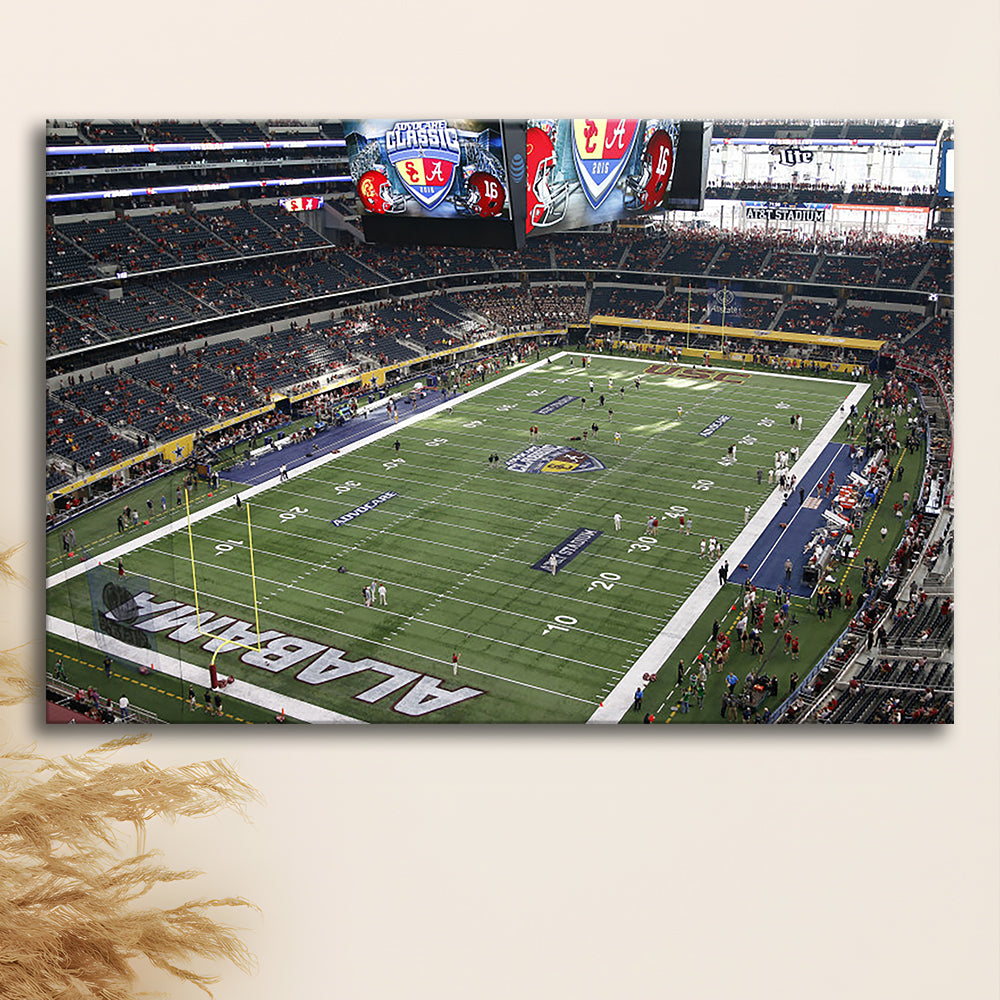 Alabama in Att Stadium, Stadium Canvas, Sport Art, Gift for him, Man Cave Decor, Art Print, Canvas Print Wall Art