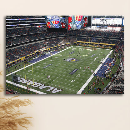 Alabama in Att Stadium, Stadium Canvas, Sport Art, Gift for him, Man Cave Decor, Art Print, Canvas Print Wall Art