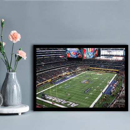 Alabama in Att Stadium, Stadium Canvas, Sport Art, Gift for him, Framed Art Print Wall Decor, Picture Framed