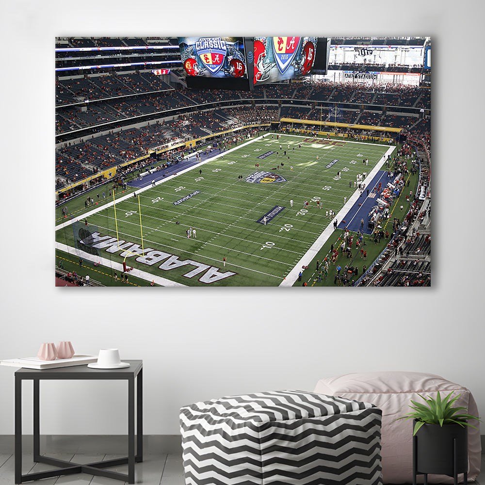 Alabama in Att Stadium, Stadium Canvas, Sport Art, Gift for him, Man Cave Decor, Art Print, Canvas Print Wall Art