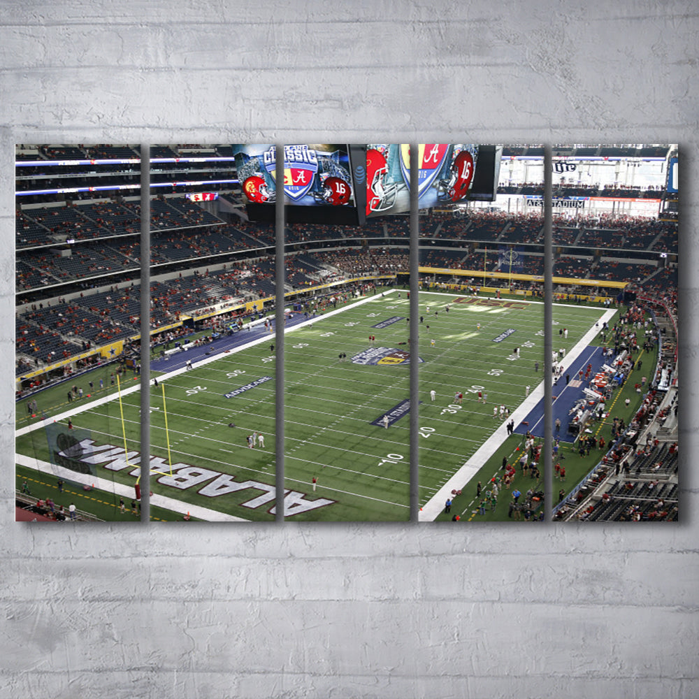 Alabama in Att Stadium, Stadium Canvas, Sport Art, 5 Panel B, Extra Large Canvas, Canvas Print Wall Art