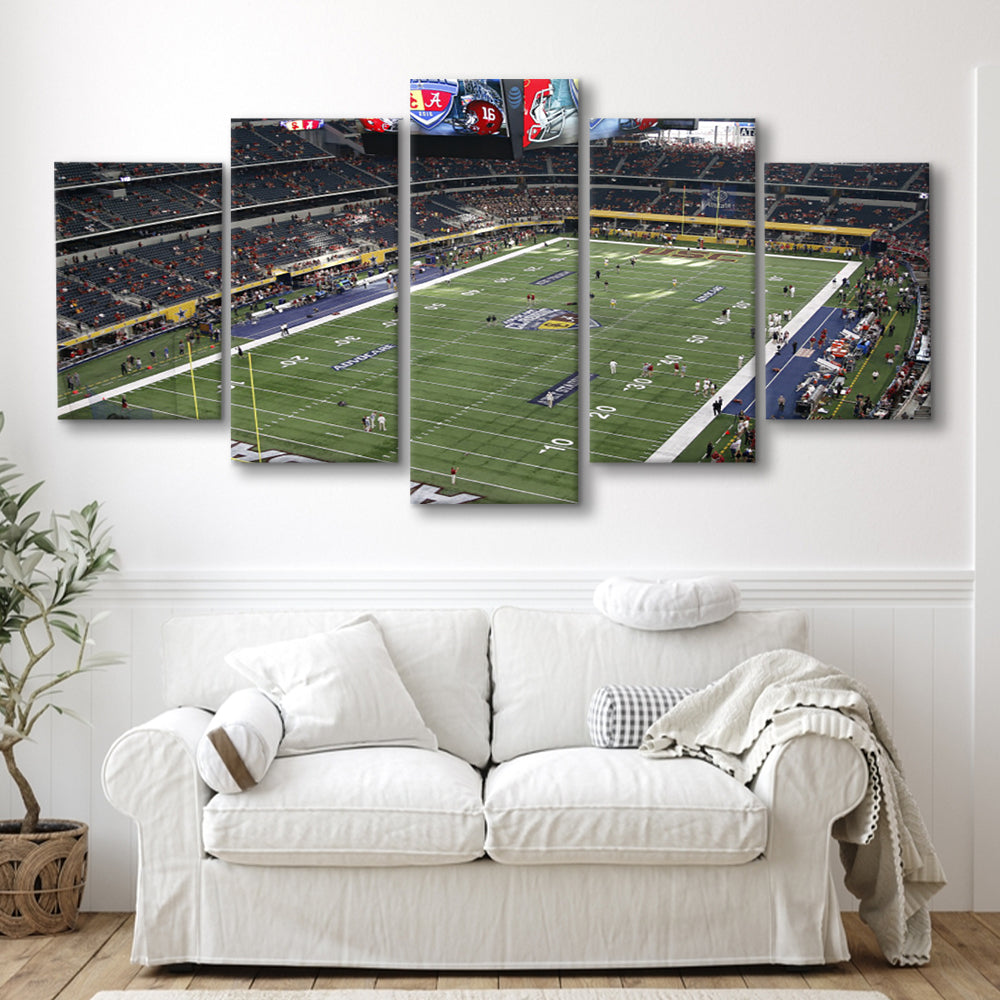 Alabama in Att Stadium, Stadium Canvas, Sport Art, Gift for him, 5 Panel, Large Canvas, Canvas Print Wall Art