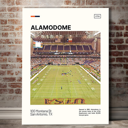 Alamodome Stadium Print, Stadium Canvas Art, Fan Gifts, Sport Art, Canvas Print Wall Art