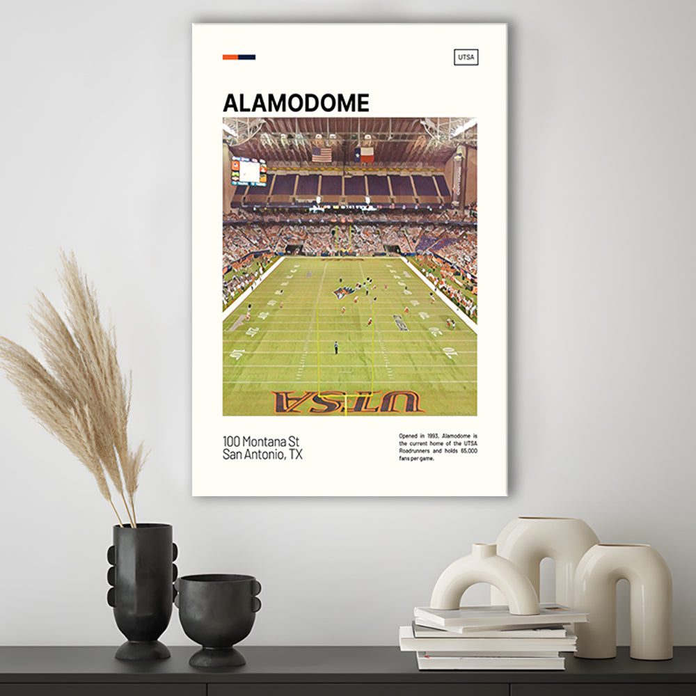 Alamodome Stadium Print, Stadium Canvas Art, Fan Gifts, Sport Art, Canvas Print Wall Art