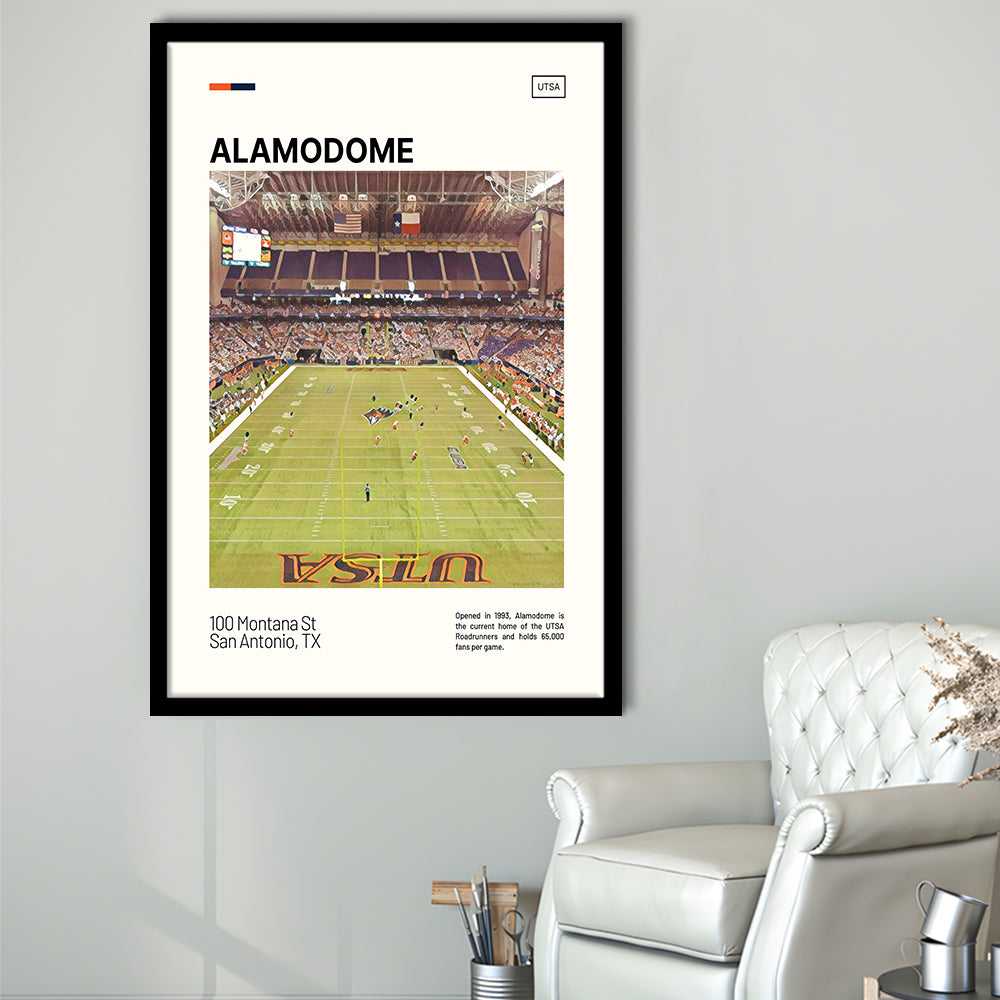 Alamodome Stadium Print, Stadium Art, Gifts for him, Sport Art, Framed Art Print Wall Decor
