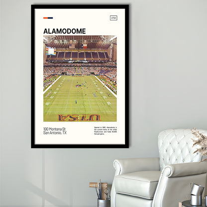Alamodome Stadium Print, Stadium Art, Gifts for him, Sport Art, Framed Art Print Wall Decor