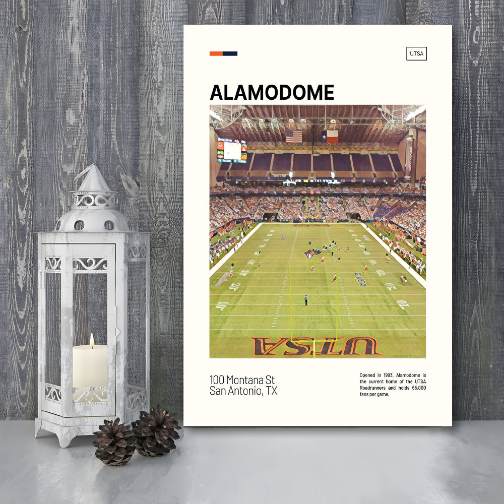 Alamodome Stadium Print, Stadium Canvas Art, Fan Gifts, Sport Art, Canvas Print Wall Art