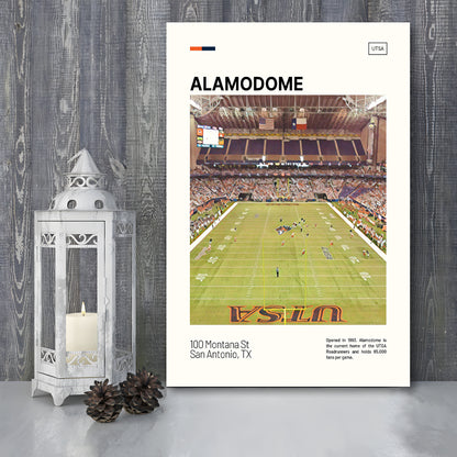 Alamodome Stadium Print, Stadium Canvas Art, Fan Gifts, Sport Art, Canvas Print Wall Art
