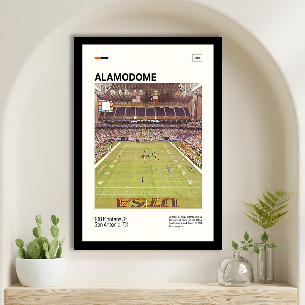 Alamodome Stadium Print, Stadium Art, Gifts for him, Sport Art, Framed Art Print Wall Decor