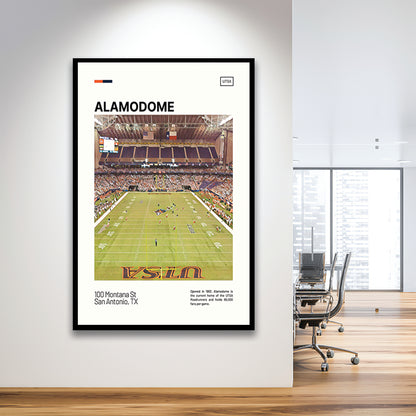 Alamodome Stadium Print, Stadium Art, Gifts for him, Sport Art, Framed Art Print Wall Decor