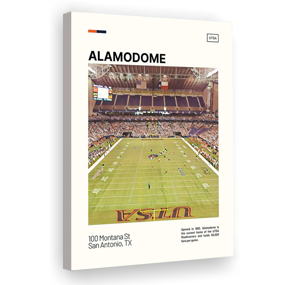 Alamodome Stadium Print, Stadium Canvas Art, Fan Gifts, Sport Art, Canvas Print Wall Art
