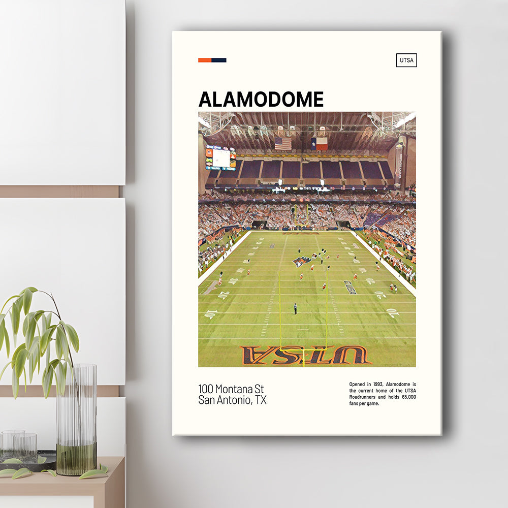 Alamodome Stadium Print, Stadium Canvas Art, Fan Gifts, Sport Art, Canvas Print Wall Art