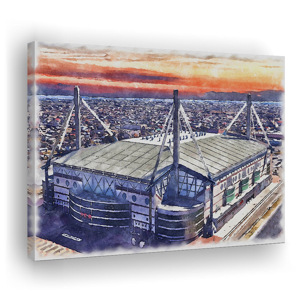 Alamodome Stadium, UTSA Roadrunners Watercolor, Sport Art, Gifts for him, Canvas Print Wall Art