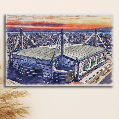 Alamodome Stadium, UTSA Roadrunners Watercolor, Sport Art, Gifts for him, Canvas Print Wall Art