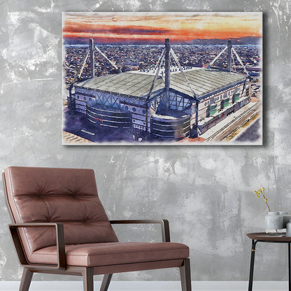 Alamodome Stadium, UTSA Roadrunners Watercolor, Sport Art, Gifts for him, Canvas Print Wall Art