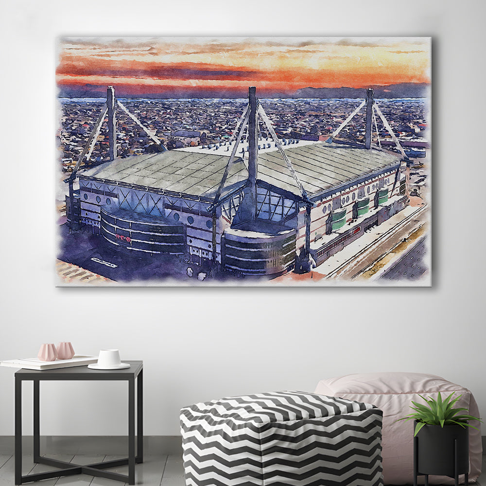 Alamodome Stadium, UTSA Roadrunners Watercolor, Sport Art, Gifts for him, Canvas Print Wall Art