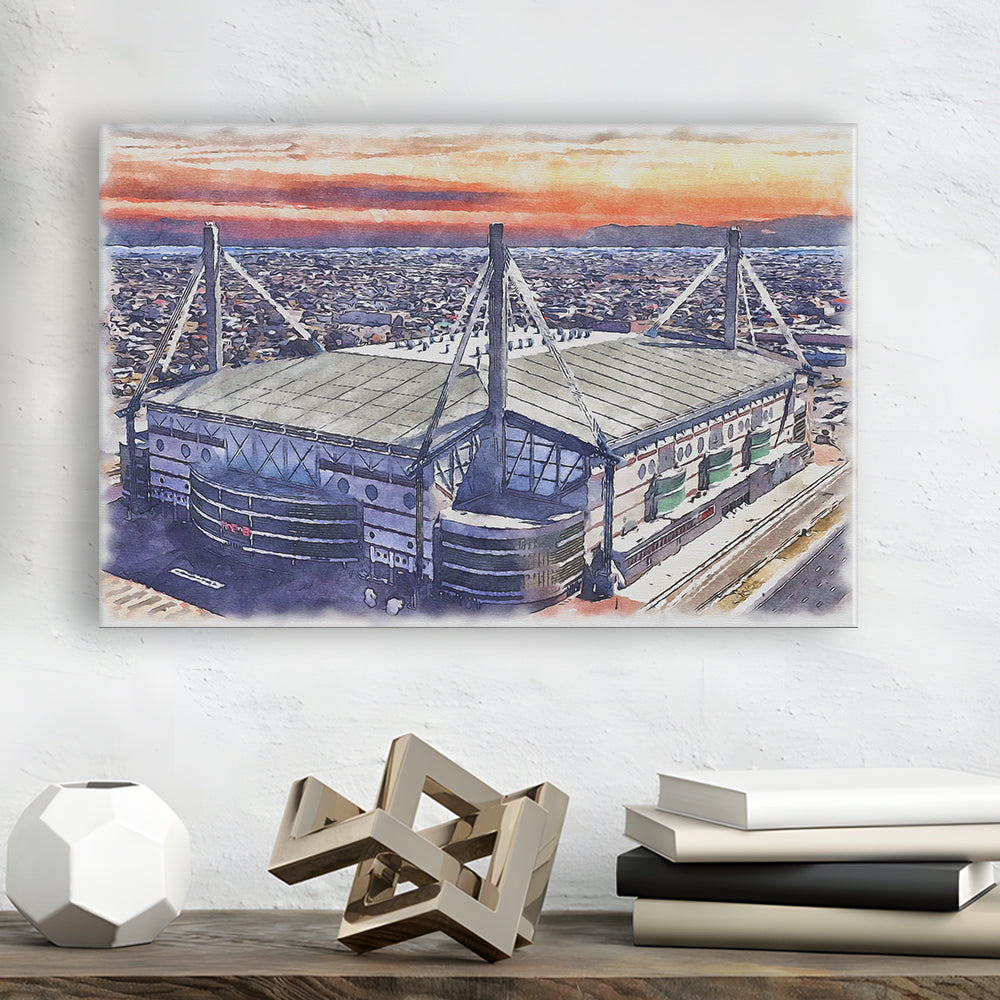 Alamodome Stadium, UTSA Roadrunners Watercolor, Sport Art, Gifts for him, Canvas Print Wall Art