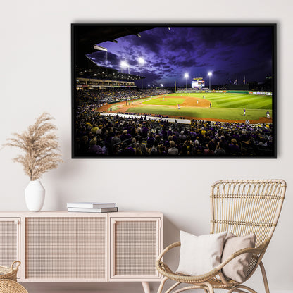 Alex Box Stadium, Stadium Canvas, Sport Art, Framed Canvas Print Wall Art, Floating Frame