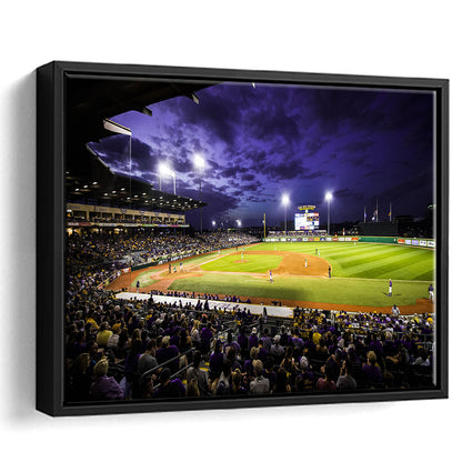 Alex Box Stadium, Stadium Canvas, Sport Art, Framed Canvas Print Wall Art, Floating Frame