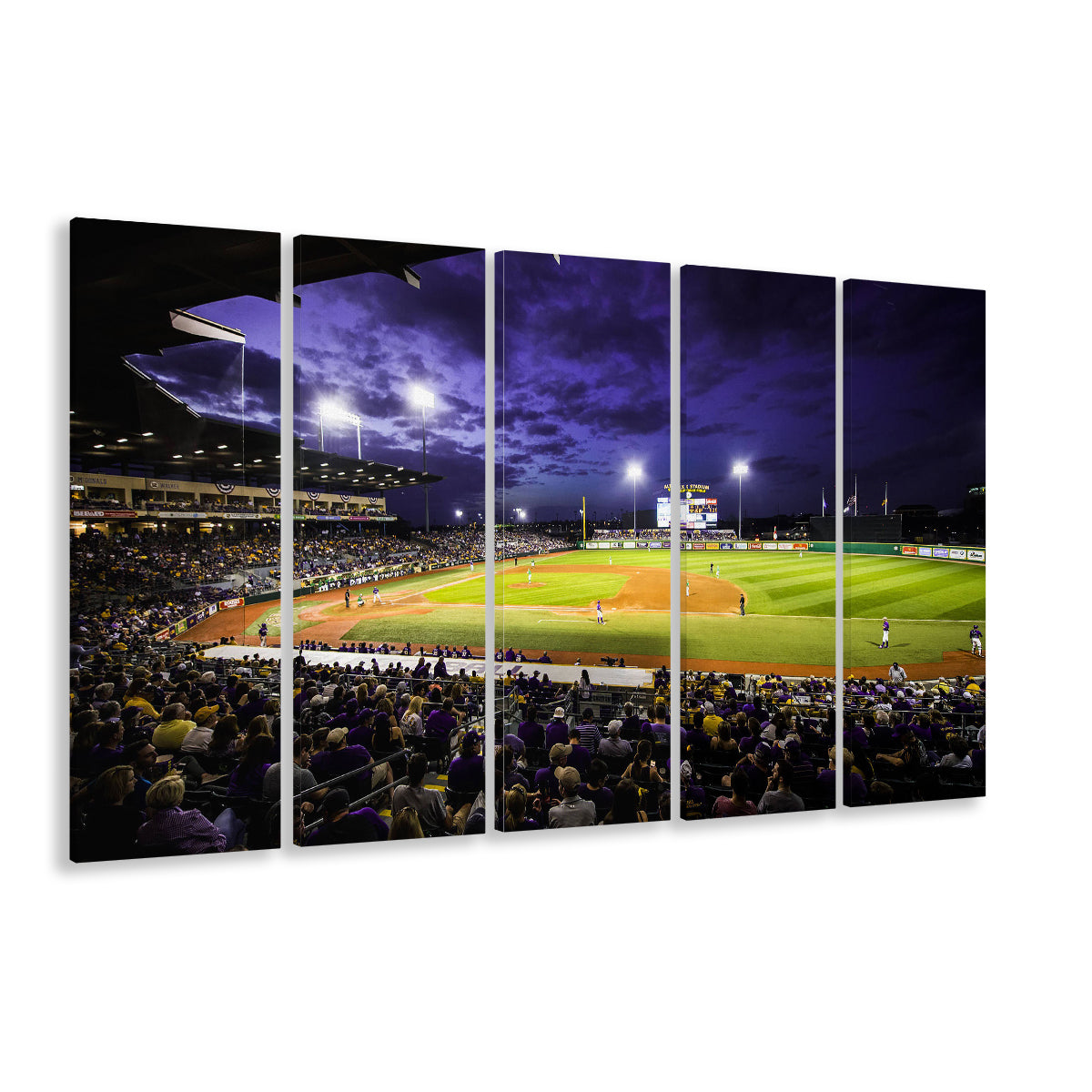 Alex Box Stadium, Stadium Canvas, Sport Art, 5 Panel B, Extra Large Canvas, Canvas Print Wall Art