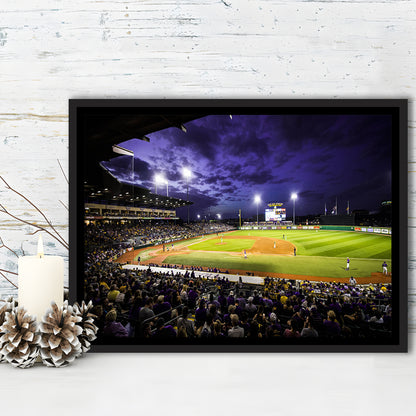 Alex Box Stadium, Stadium Canvas, Sport Art, Framed Canvas Print Wall Art, Floating Frame