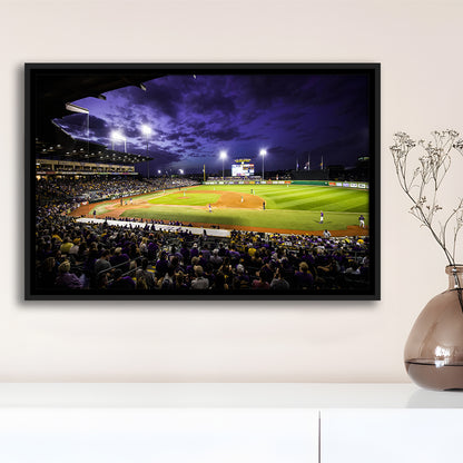 Alex Box Stadium, Stadium Canvas, Sport Art, Framed Canvas Print Wall Art, Floating Frame