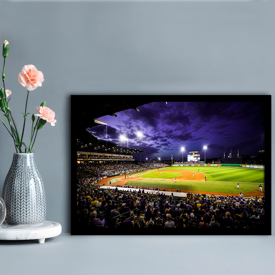 Alex Box Stadium, Stadium Canvas, Sport Art, Gift for him, Framed Art Print Wall Decor, Picture Framed