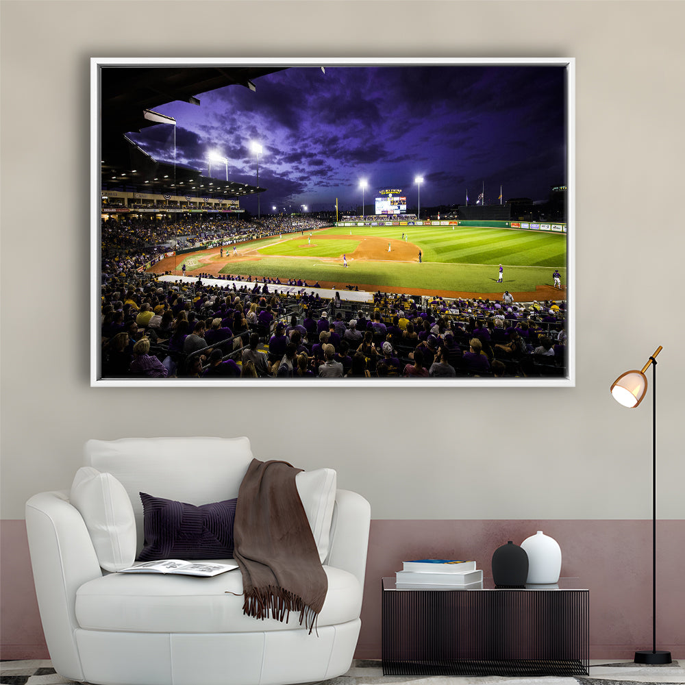 Alex Box Stadium, Stadium Canvas, Sport Art, Framed Canvas Print Wall Art, Floating Frame