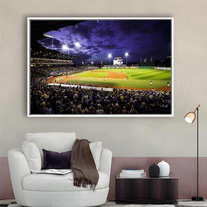Alex Box Stadium, Stadium Canvas, Sport Art, Framed Canvas Print Wall Art, Floating Frame
