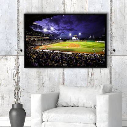 Alex Box Stadium, Stadium Canvas, Sport Art, Framed Canvas Print Wall Art, Floating Frame