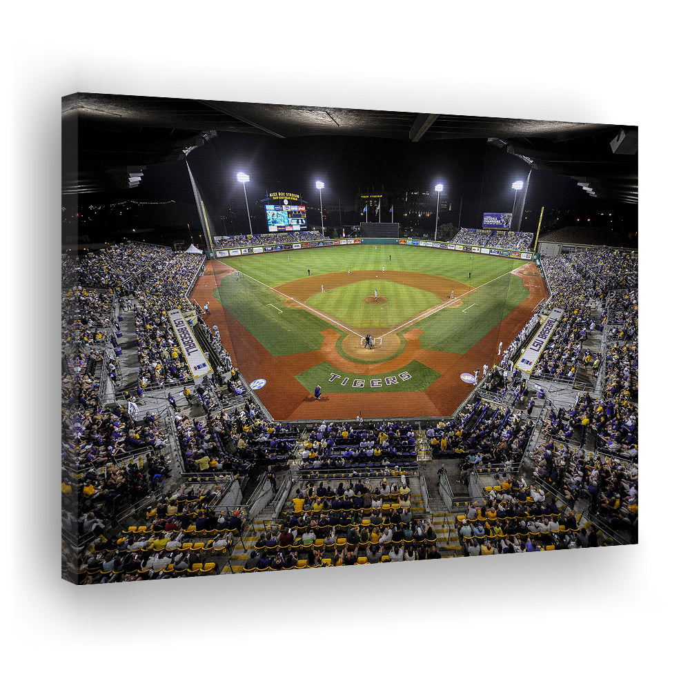 Alex Box Stadium in Louisiana, Stadium Canvas, Sport Art, Gift for him, Man Cave Decor, Art Print, Canvas Print Wall Art