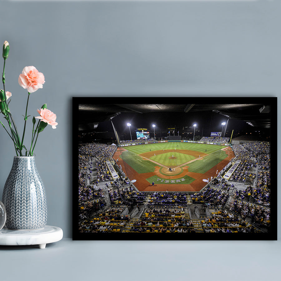 Alex Box Stadium in Louisiana, Stadium Canvas, Sport Art, Gift for him, Framed Art Print Wall Decor, Picture Framed