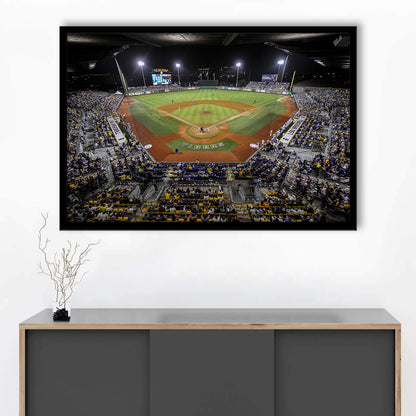 Alex Box Stadium in Louisiana, Stadium Canvas, Sport Art, Gift for him, Framed Art Print Wall Decor, Picture Framed