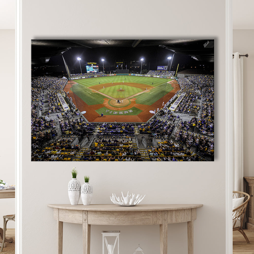 Alex Box Stadium in Louisiana, Stadium Canvas, Sport Art, Gift for him, Man Cave Decor, Art Print, Canvas Print Wall Art