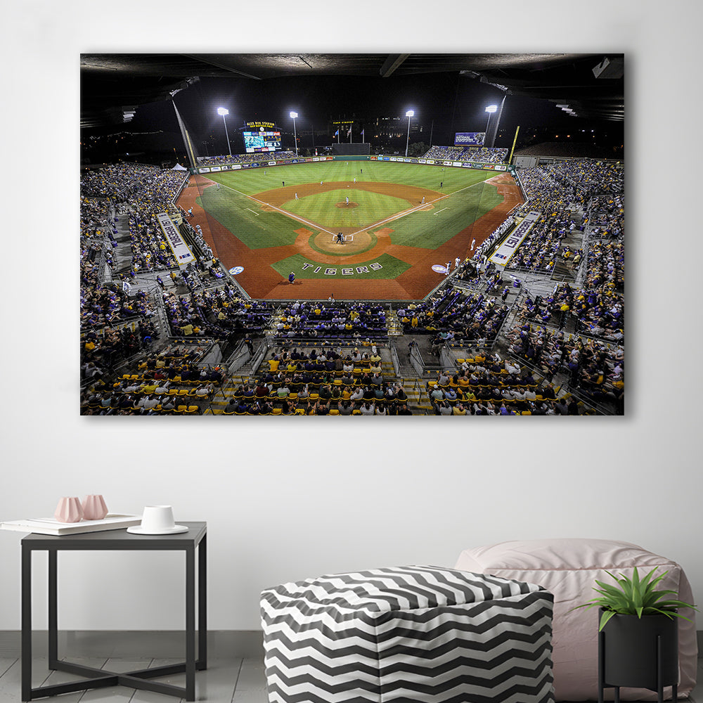 Alex Box Stadium in Louisiana, Stadium Canvas, Sport Art, Gift for him, Man Cave Decor, Art Print, Canvas Print Wall Art