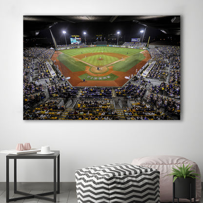 Alex Box Stadium in Louisiana, Stadium Canvas, Sport Art, Gift for him, Man Cave Decor, Art Print, Canvas Print Wall Art